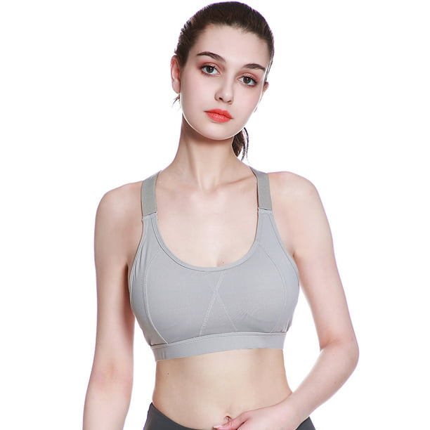 Women Stitching Color Workout Vest Running Yoga Gym Sport Fitness Athletic Bra Black S 